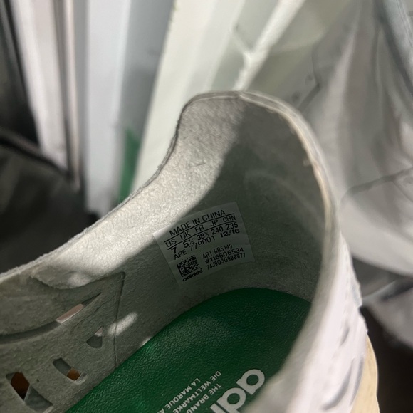 Adidas Stan Smith women’s white leather cut-out sneakers Size 7 - Picture 8 of 9